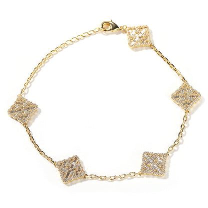 Shelltier 7 Inches Adjustable / Gold SYMPHONY CLOVER BRACELET | 3 COLORS