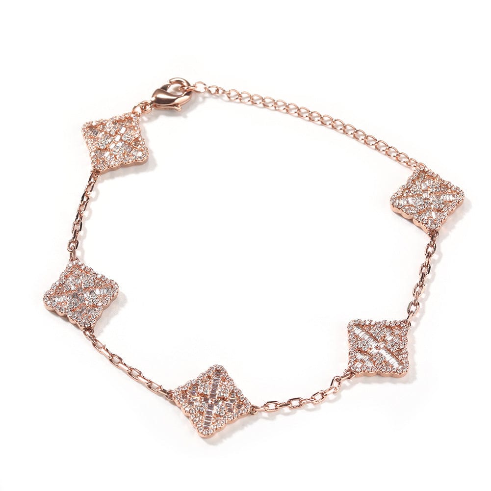 Shelltier 7 Inches Adjustable / Rose Gold SYMPHONY CLOVER BRACELET | 3 COLORS