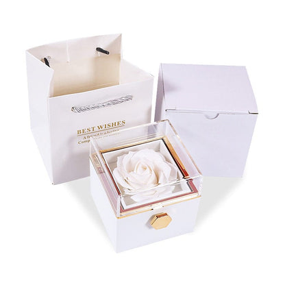 Shelltier Pearl White FLOWER MOMENT JEWELRY BOX