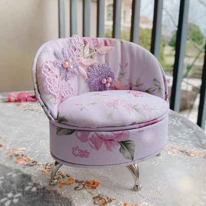 Shelltier ROSIE EMBROIDERY CHAIR JEWELRY BOX