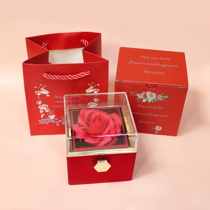 Shelltier Ruby Red FLOWER MOMENT JEWELRY BOX