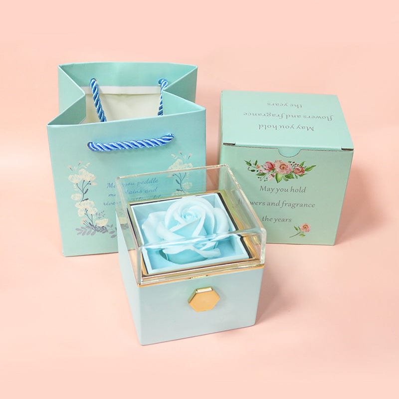 Shelltier Tiffany Blue FLOWER MOMENT JEWELRY BOX