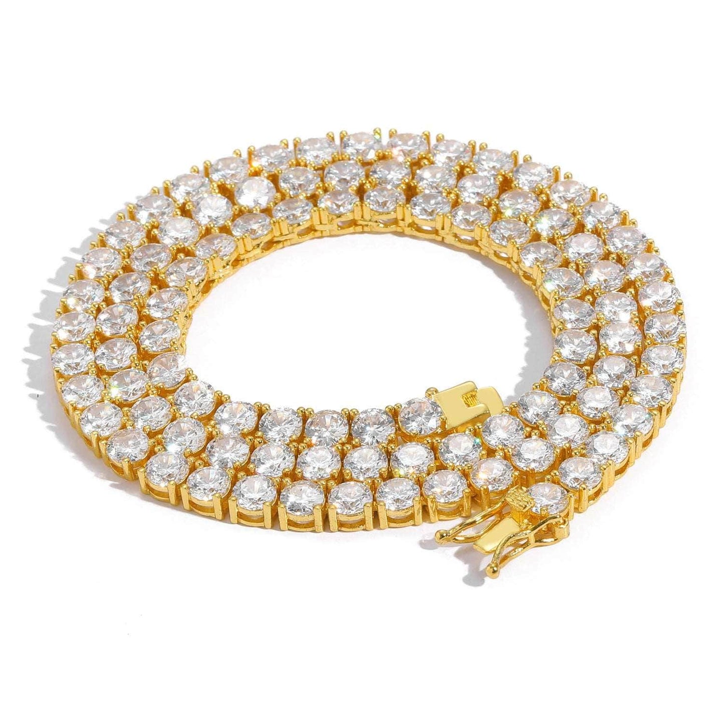 Shelltier 16 INCHES / GOLD DAISY TENNIS NECKLACE