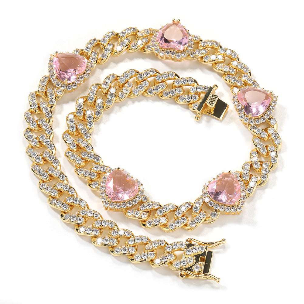 Shelltier 16 Inches / Gold HEART LINK NECKLACE | 2 COLORS