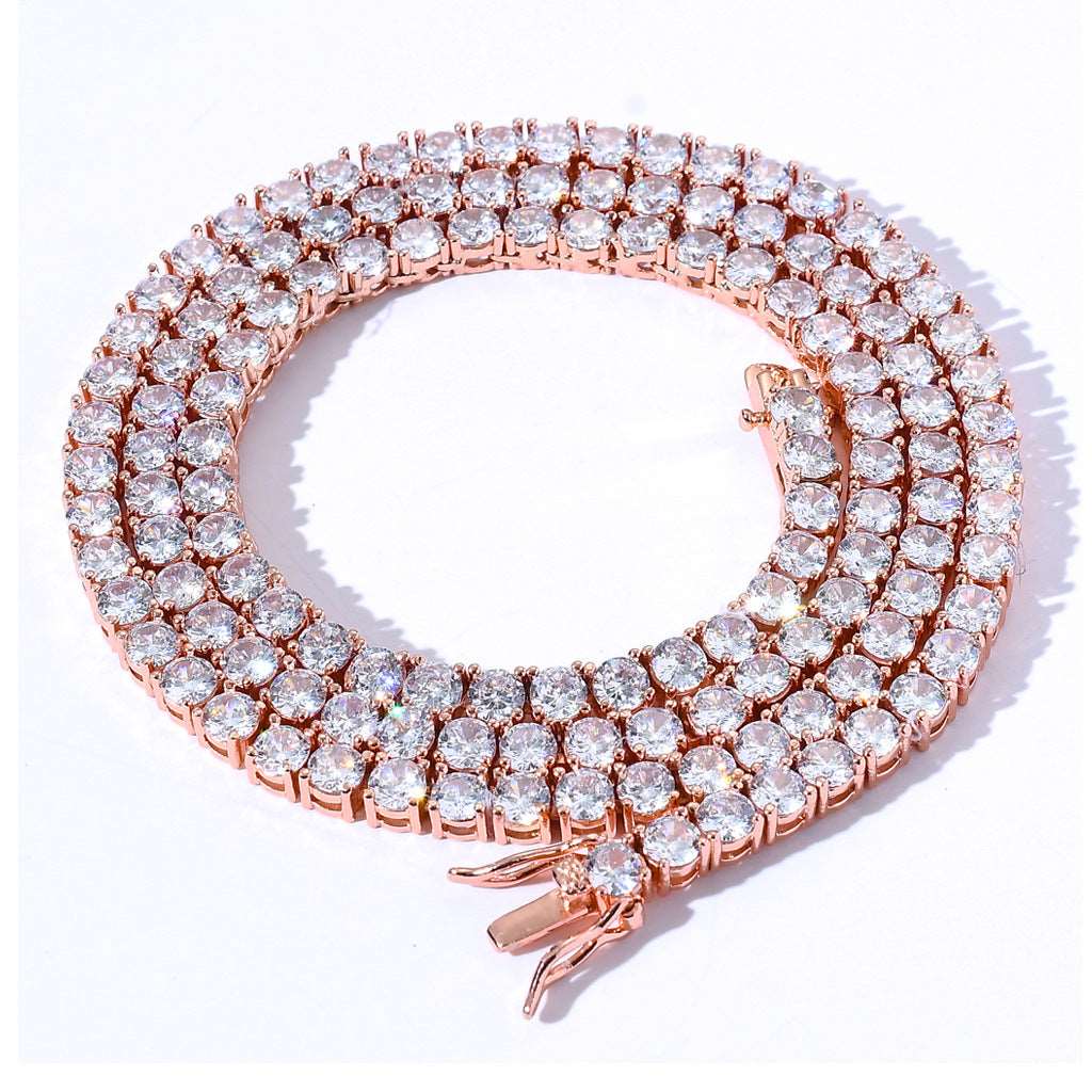 Shelltier 16 INCHES / ROSEGOLD DAISY TENNIS NECKLACE