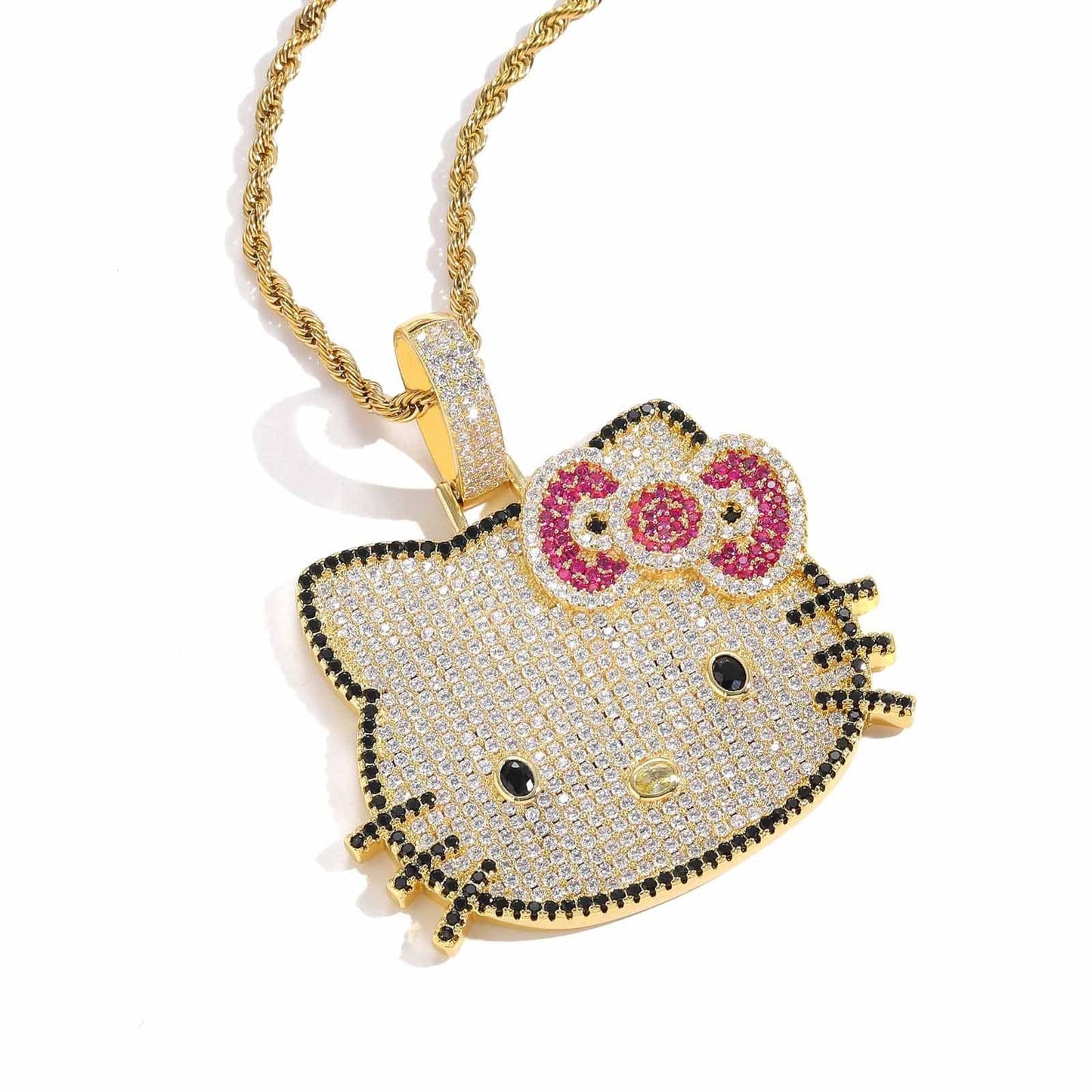 Shelltier Gold / Twist Chain 20 Inches ICY KITTY NECKLACE