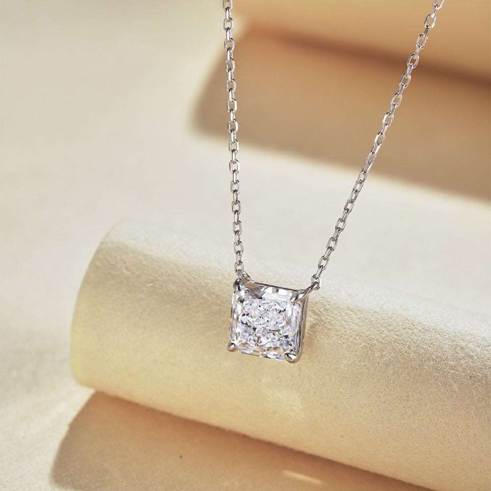 Shelltier Platinum Plated ELENA DIAMOND NECKLACE