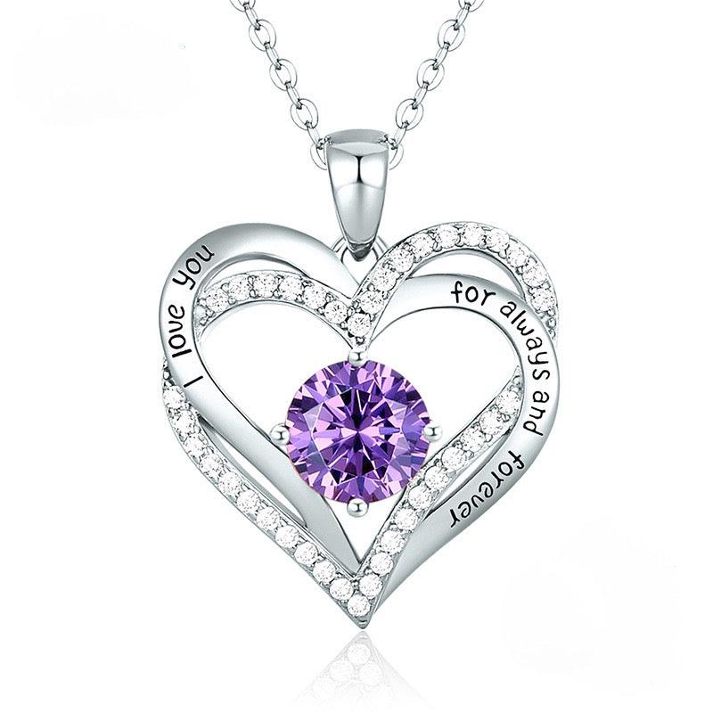 Shelltier Purple PLATINUM JULIET NECKLACE