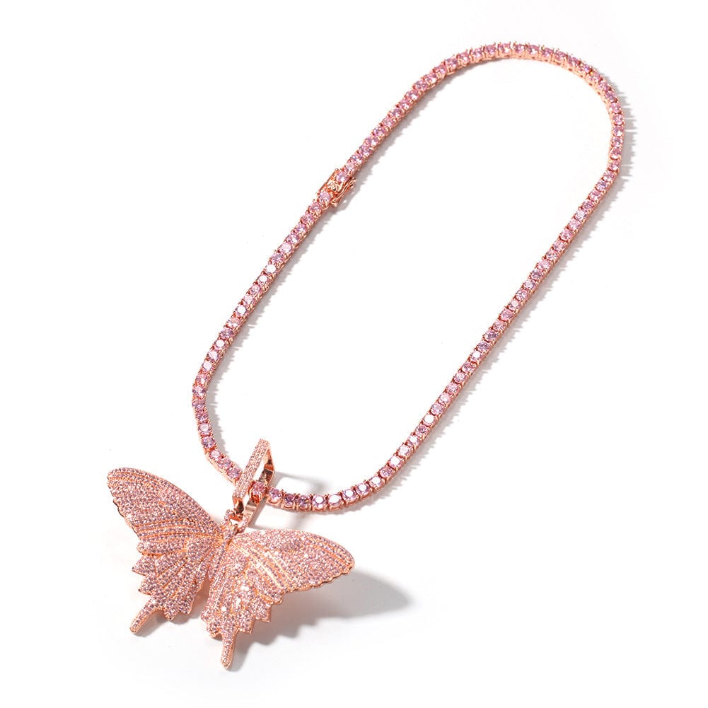 Shelltier Tennis Chain 4mm / 18 RADIANT BUTTERFLY NECKLACE