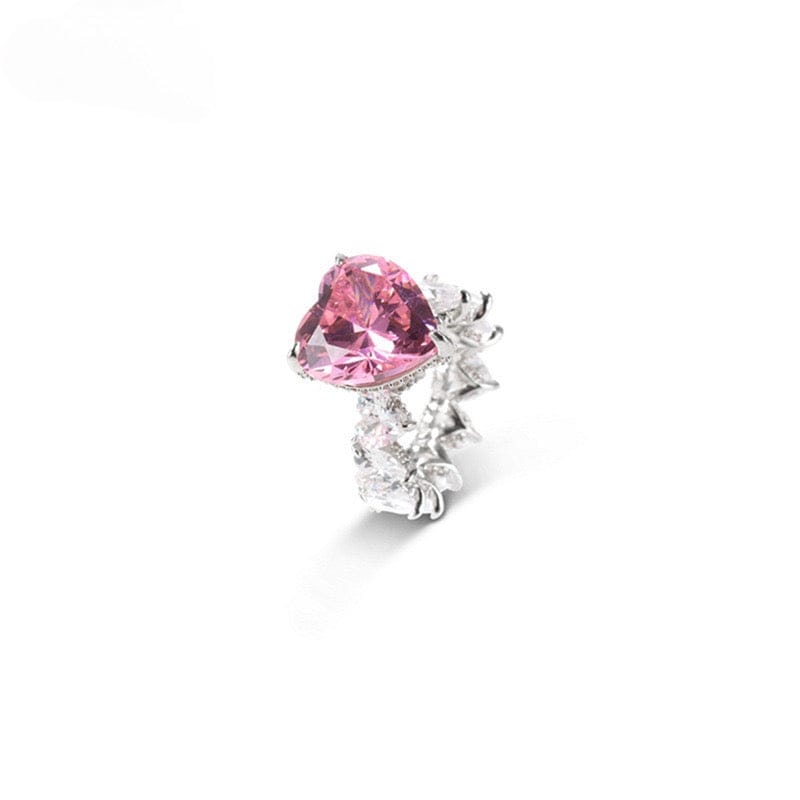 Shelltier 5 / Pink/Silver LISBON HEART RING