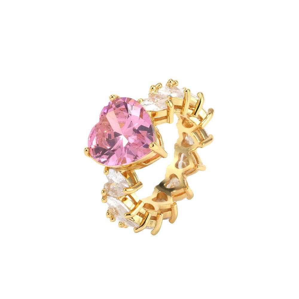 Shelltier 6 / Morganite & Diamond 18K Gold Plated CORDELIA RING