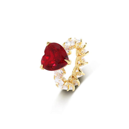 Shelltier 6 / Ruby 18K Gold Plated AMELIA RING