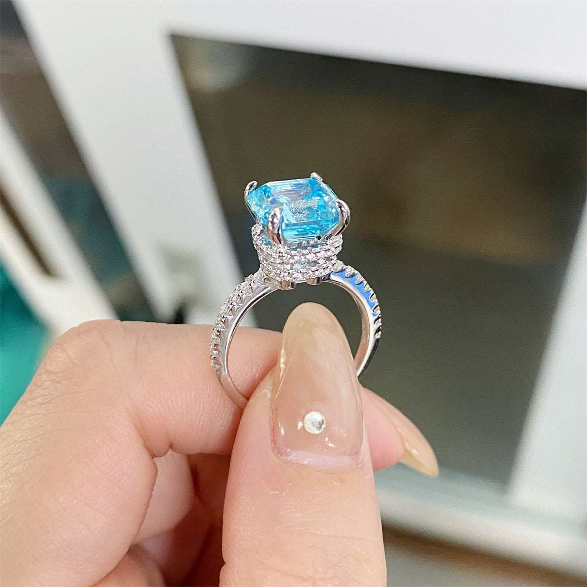 Shelltier AQUA LUNA RING