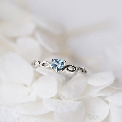 Shelltier Aquamarine / Silver / 5 VALENTINA RING | 3 COLORS