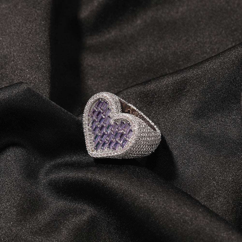 Shelltier BAGUETTE HEART RING | 6 COLORS