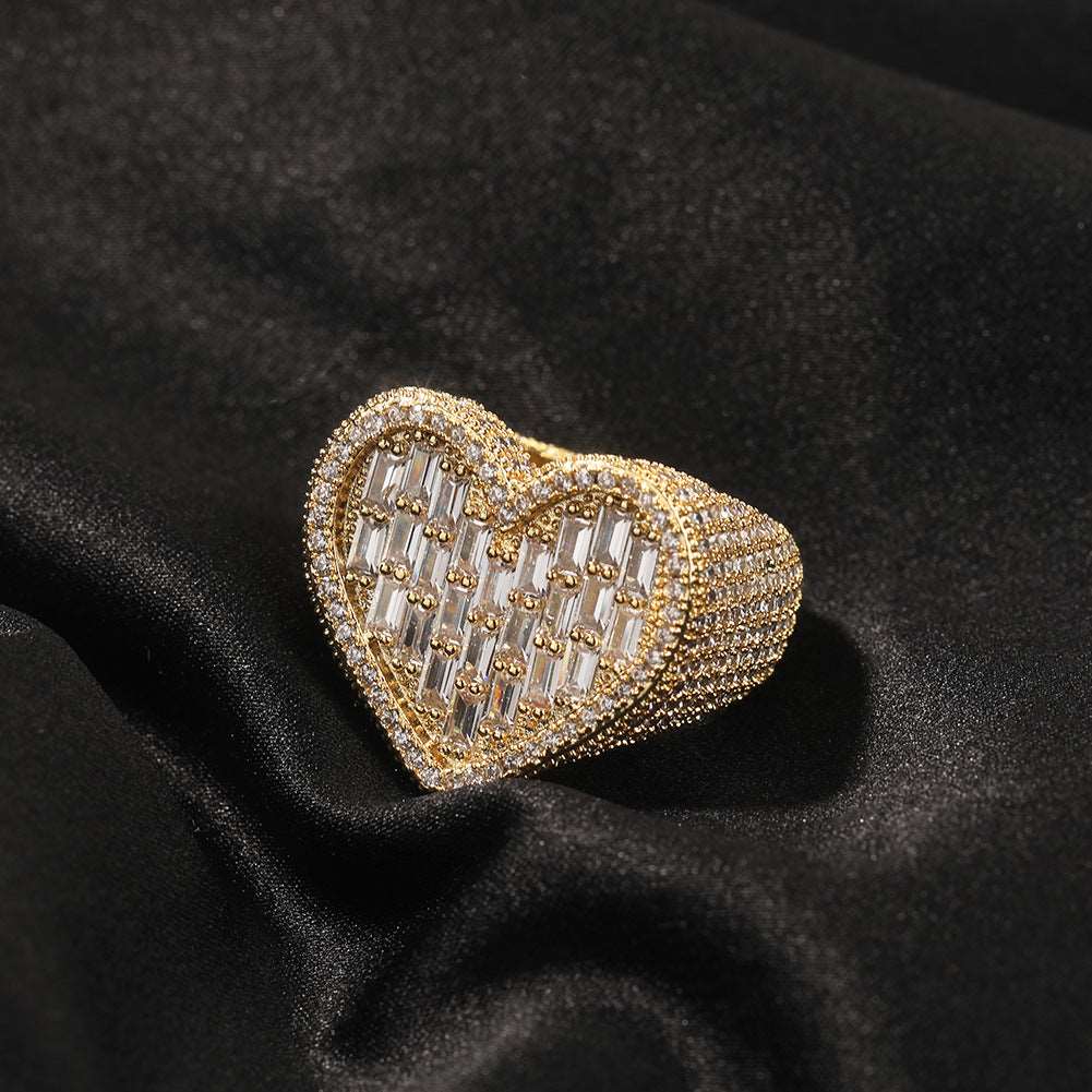 Shelltier BAGUETTE HEART RING | 6 COLORS