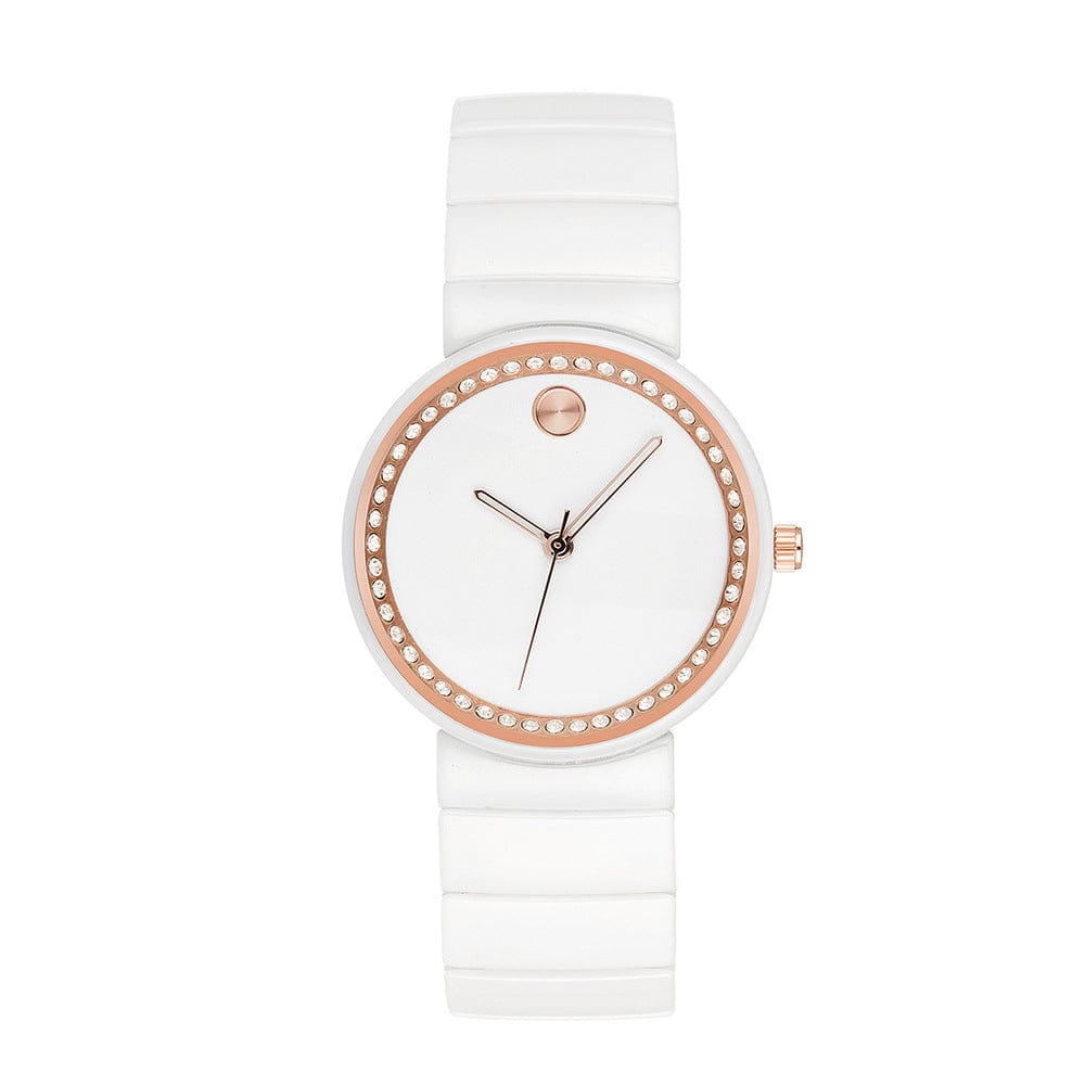 Shelltier ROSE GOLD OFF WHITE WATCH